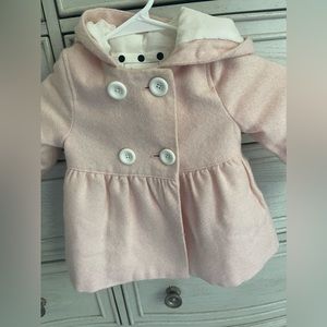 COPY - Toddler girls coat with hood (hood with tiny bunny ears)